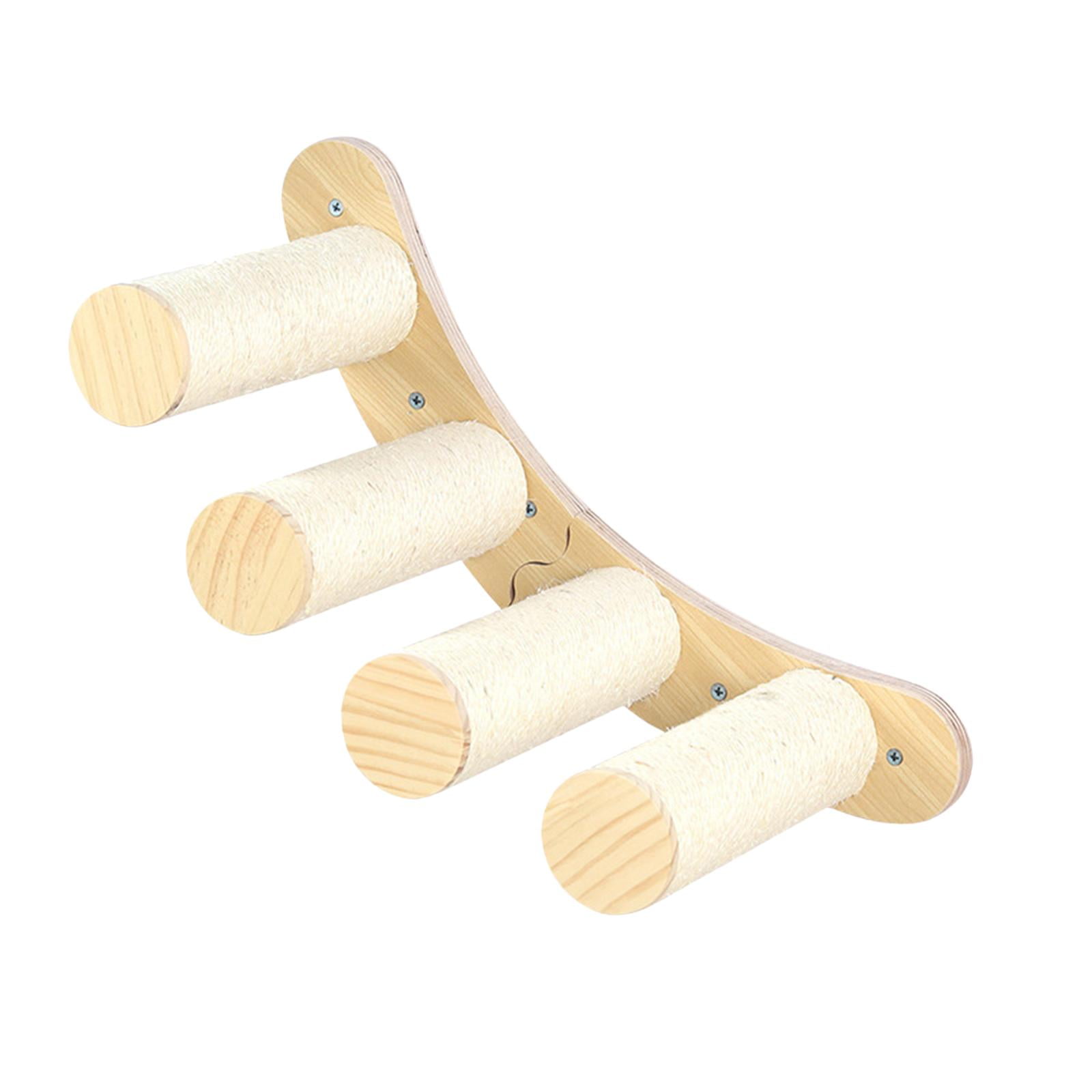 Bvdfgk Cat Climbing Shelves Climbing Stairs 4 Step Stable Indoor Cat Furniture Wood Pet