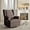 Brown, variant on Royalcraft Swivel Nursery Glider Recliner, Comfy Upholstered Glider Chair with Lumbar Pillow and Footrest, Swivel Rocking Chair for Living Room, Grey