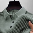 thumbnail image 3 of JTieacloth Button Collar Shirts Men's Summer Lapel Short Sleeved T Shirt Casual Comfortable Shirt Green XXXL, 3 of 4