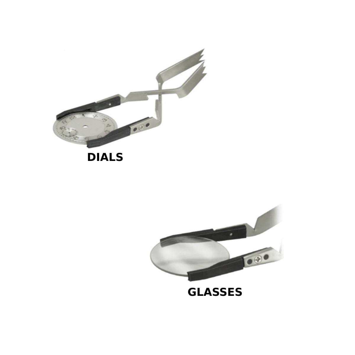 Bergeon 7140 tweezers with carbon fibre tips for dials and glasses 120mm