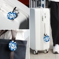 thumbnail image 6 of Flag of Israel 2pcs PU Leather Round Bag Tags with Privacy Cover and Name ID Tag - Suitcase Tags for Travel Luggage, Handbags, Backpacks, School Bags, 6 of 6