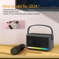 thumbnail image 5 of Qwtwty Portable Bluetooth Speaker Portable Outdoor Karaoke Speaker Mini Wireless Microphone Home Sing Microphone Integrated Machine Bluetooth Speaker with One Microphones, 5 of 6
