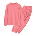 thumbnail image 1 of Ensembles de Pyjama pour Femmes Pyjama Uni pour Femmes Automne et Hiver Doux Demi-Polaire Plus Molleton Chaud Ensemble de Vêtements de Maison Haut de Gamme pour Femmes Pyjamas, 1 of 8