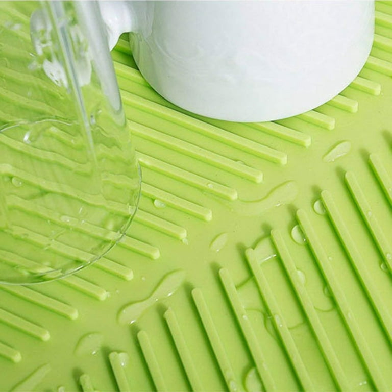 Drain Rack Kitchen Silicone Dish Drainer Tray Large Sink Drying Rack  Worktop Organizer Drying Rack for Kitchen Dishes Tableware