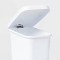 thumbnail image 3 of 11 Gallon Slim Step Trash Can, White Pedal-Operated Lid, Textured Indoor Kitchen Trashcan, 3 of 8
