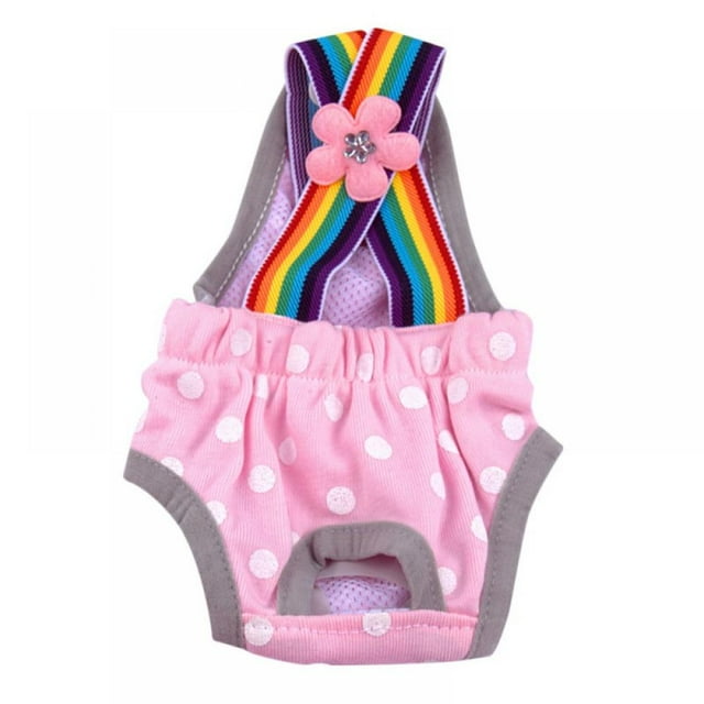 Shorts Physiologiques pour Chien et Chat, sous-Vêtements pour Chien et Chaton, Pantalons, Couches, Design à Rayures, Bretelles Serrées, Culottes Hygiéniques pour Chiot et Chaton