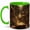 Green, variant on Magical Library Coffee Mug, Fantasy Books and Candlelight Design, 11 oz Ceramic Cup