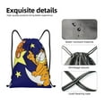 thumbnail image 4 of Pofeuu Garfield for Water-Resistant 210D Drawstring Bag Compact Foldable Design Gym Yoga Travel Essentials Lightweight Carryall-Small, 4 of 6