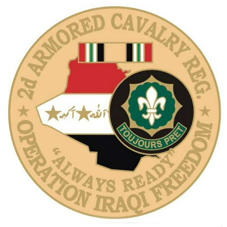 2nd Armored Division 1 1/8" Operation Iraqi Freedom Lapel Pin
