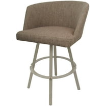 Extra Tall Bar Stool Swivel Metal 34" Seat - Joey - Basin Beige - Beige