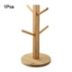 thumbnail image 3 of Soporte para tazas de madera, estado de almacenamiento de tazas de café en ma de árbol, gancho con seis ganchos., 3 of 12