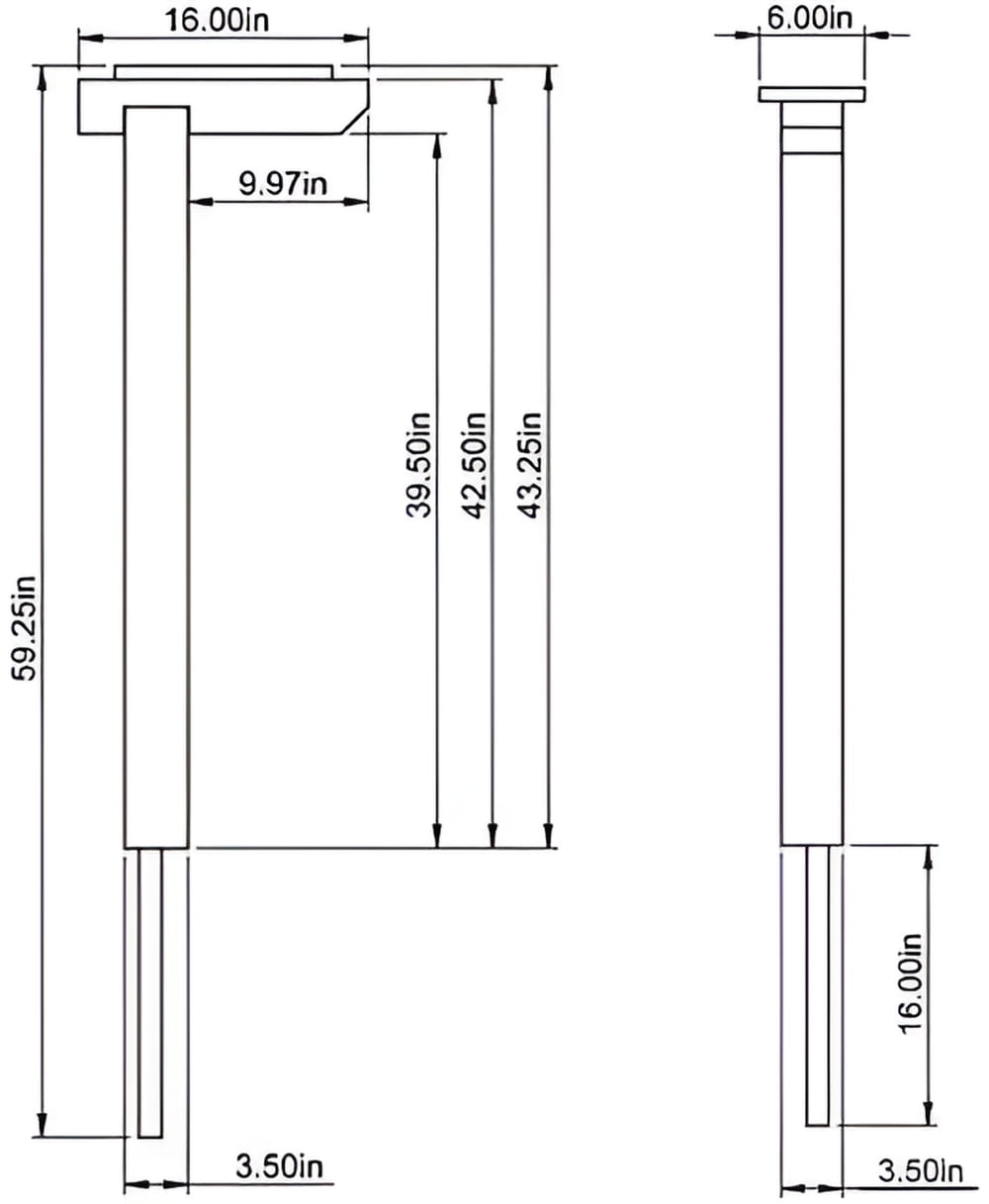 Gibraltar Mailboxes Cedar Drive-In Aromatic Cedar Wood, Mailbox Post, DPK00000