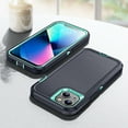 thumbnail image 6 of Rugged Case for iPhone 11, Heavy Duty Hybrid PC + TPU Military Grade Shockproof Cover, Non-Slip Strip Lens Protection Soft Rubber Lining Case for iPhone 11 6.1 inch,Navy + Mint, 6 of 6