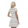 thumbnail image 2 of Women’s A Line Ethnic Summer Dress, Retro Triangle Arrangement, Cross Wrap V Neck, 6 Sizes, by Ambesonne, 2 of 2