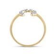 thumbnail image 3 of FB Jewels 10kt Yellow Gold Womens Round Diamond Lucky Horseshoe Ring 1/20 Cttw Size 8, 3 of 4