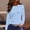 Light Blue winter polka dot tops a1, variant on thefmos Winter Polka Dot Round Neck Long Sleeve Tops for Women Pullover Casual Basic Dressy Blouses Loose Fit Trendy Fall Fashion Clothes, Dark Blue XL