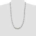 thumbnail image 5 of White Sterling Silver chain Rope Diamond-cut 28 in 10.25 mm, 5 of 5