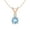 Aqua::Rose Gold, variant on Yellow Color Solitaire Pendant with Zircon - Elegant Gift for Her