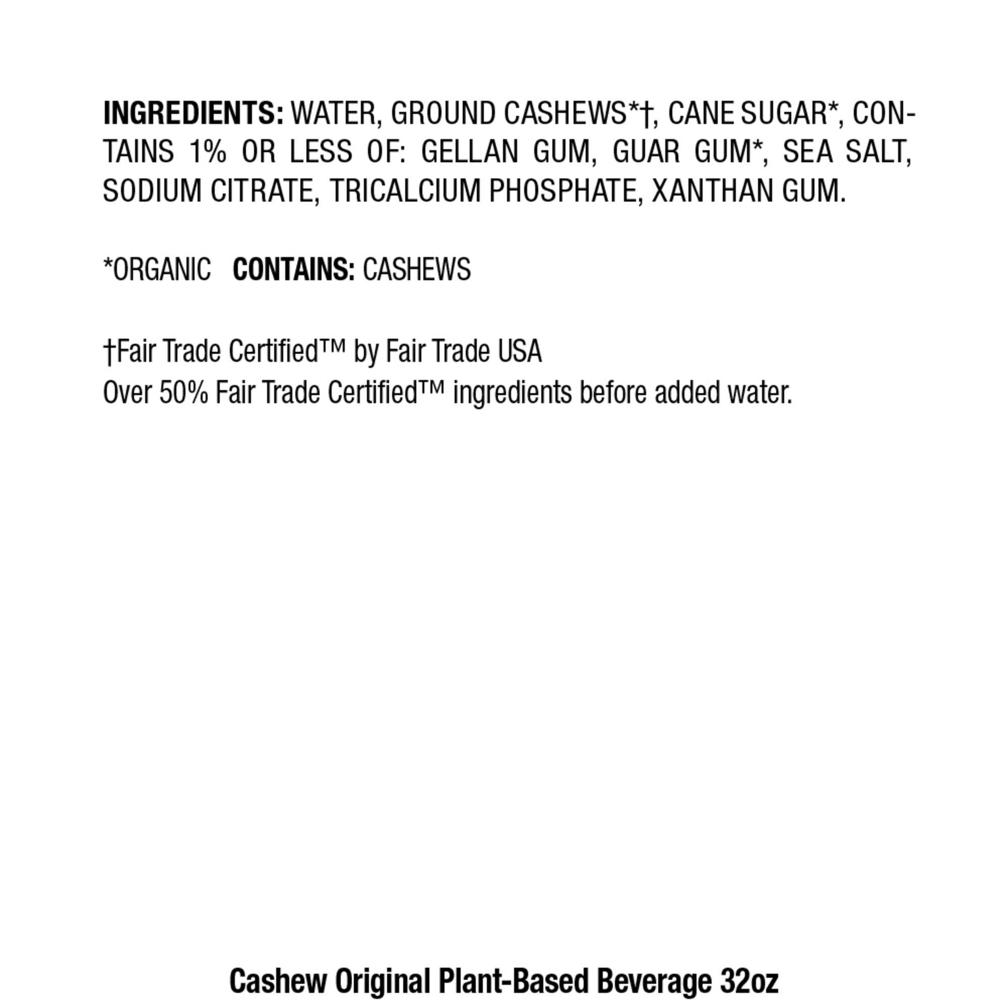 Pacific Foods Cashew Original Plant-Based Beverage, 32oz
