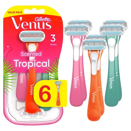 Venus Tropical Women's Disposable Razor, 6 Count