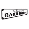 thumbnail image 3 of Card Room Sign, Family Name Sign, Custom Man Cave Sign, Game Room Decor, Card Lover Aluminum Sign - 4x18 inches, 3 of 4
