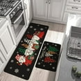 thumbnail image 4 of Xsinufn Buffalo Plaid Gnome Merry Christmas Tree Kitchen Rugs and Mats Set 2 Piece for Floor Snow Xmas Winter Holiday Non Slip Low-Profile Sink Rug Mat Decorations for Home Kitchen 18"x48"+18"x30", 4 of 6