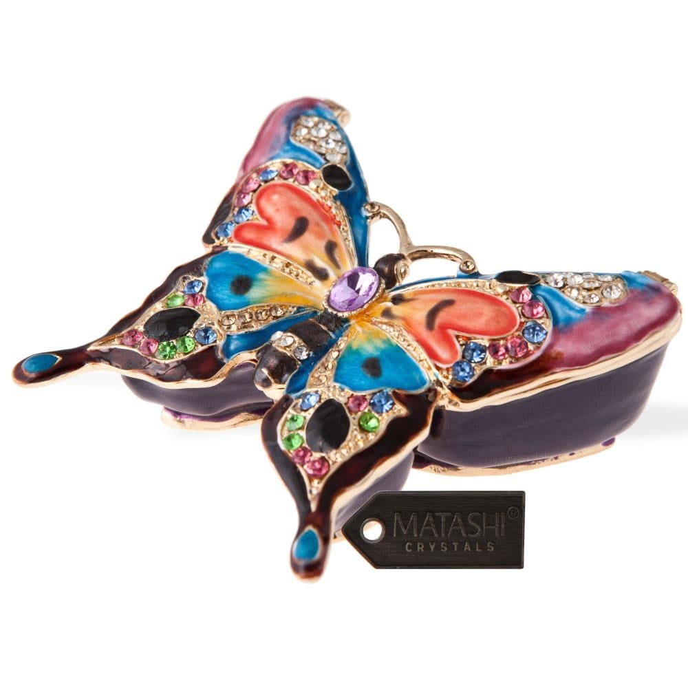 Vintage Secret Jewels  Butterfly  Trinket Box