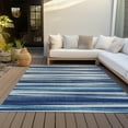 thumbnail image 6 of Addison Rugs Chantille Indoor/Outdoor Transitional Stripes Navy Washable Rectangle Rug, 9' x 12', 6 of 6