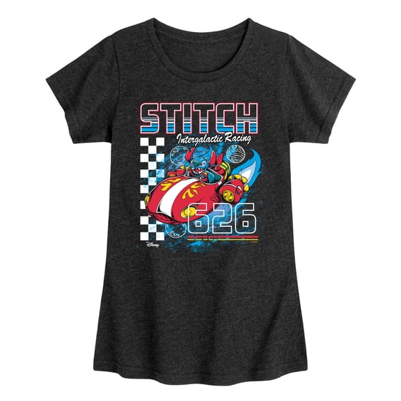 Lilo & Stitch - Intergalactic Racing - Youth Girls Fitted Short Sleeve T-Shirt