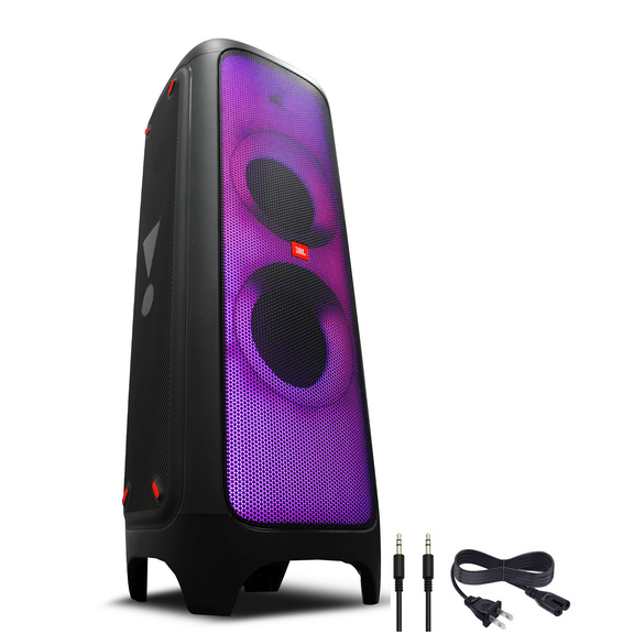 JBL PartyBox 1000 High Power 1100W Wireless Bluetooth Speaker (JBLPARTYBOX1000AM)   AUX Cable   MicroFiber Cloth(International Model)