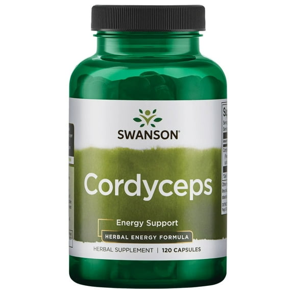 Swanson Cordyceps Mushroom Mycelia Extract - Energy Support 600 mg 120 Capsules
