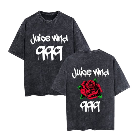 Juice TShirt For Men Women Washed Vintage Cotton Tees Casual Wrld Short Sleeve Round Neck Hip Hop T-Shirts