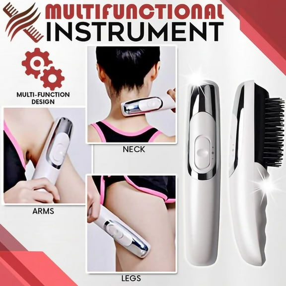 Betivan Independence Day Hot Comb Hair Straightener Electric Pressing Comb Portable Travel Anti-Scald Beard Straightener Press Comb Ceramic Comb Curling Iron Heated Brush Flat Iron Curler Hair