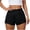 Black, variant on Hurxie Women's Running Shorts with Zipper Pockets, Mid-Waisted Quick Dry Athletic Workout Sport Short White,M