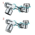 thumbnail image 2 of Universal Washbasin Faucet Robotic Arm Tap Extension Parts Extender Tap 1080° Rotating Spray Head Faucet Extender 2, 2 of 8