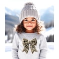 thumbnail image 6 of Ink Printed Image NOT Fabric and Pearls Camo Coquette Bow with Pearl Trim Sweatshirt Gray Sweatshirt Youth XS, 6 of 9