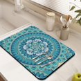 thumbnail image 3 of Washable Rubber Boho Style Vintage Floral Dish Drying Mats for Kitchen Counter Home Large Coffee Bar Pad Accessories and Decor for Utensils Stemware 18''x24'', 3 of 7