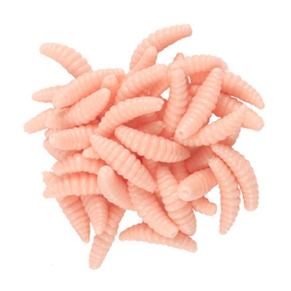 Etalchic 50Pcs Fishing Lures Artificial Baits Jigging Wobblers Soft Maggots Baits