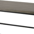 thumbnail image 3 of Benzara Industrial Style Minimal Table basse avec plateau en bois et base métallique, gris, 3 of 4