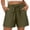 Green, variant on Cotton Linen Shorts for Women Summer Casual Soft Lightweight Elastic Waist Wide Leg Loose Beach Shorts with Pockets