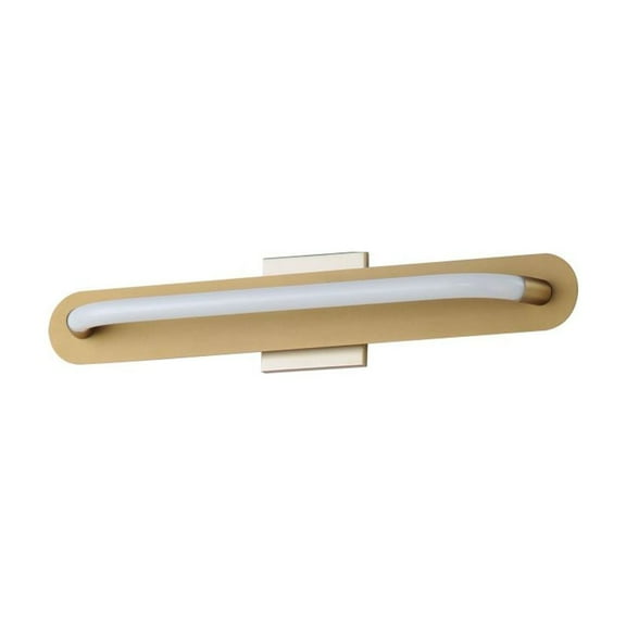 E23432-01GLD ET2 Lighting Loop - 12W 1 LED Wall Sconce-24 Inches Tall and 3.25 Inches Wide-Gold Finish-White Glass Color