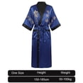 thumbnail image 4 of Vjnyvs Mens Rayon Silk Kimono Robe Mens Japanese Silk Dragon Bathrobe Chinese Kimono Robe Men Open Front Long Cloak with Belt, 4 of 7