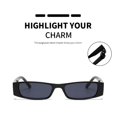 thumbnail image 4 of Rectangular sunglasses for women, slim classic rectangular, 4 of 5
