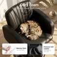 thumbnail image 5 of Baasha Premium Hair Salon Chair, Comfortable Stylist Chair with Memory Sponge, 360° Swivel, Steel Frame, Weight Capacity Up to 330 lbs-ALLBLK, 5 of 10