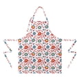 thumbnail image 2 of Pioneer Flower Floral Print Pattern Apron for Women and Men, Cotton Linen Waterproof with Pockets, Adjustable, 33x27 Inch for Kitchen, Gardening, BBQ, Salon, 2 of 6