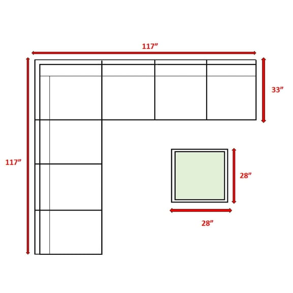 Living Source International 8-Piece Wicker Sectional Set with Cushions in Gray