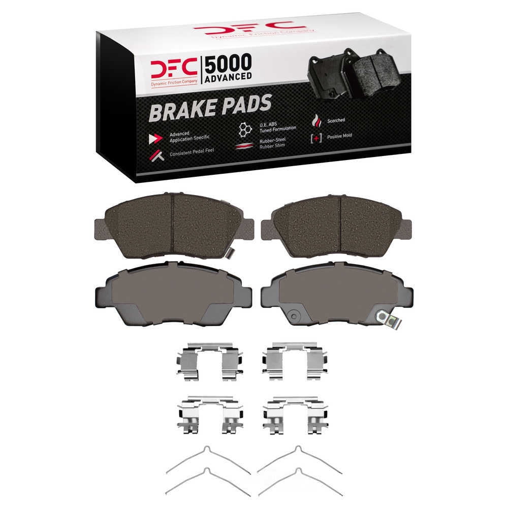 Dynamic Friction Company 1551-0948-01 DFC 5000 Advanced Brake Pads - Ceramic and Hardware Kit - OE