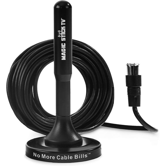 Magic Stick TV - MS-45MAX Multi-Directional TV Antenna - Clear TV Antenna as seen on TV - 4k 1080p HD TV Antennas (High Definition) - Omnidirectional Indoor or Outdoor TV Antenna - Long Rang