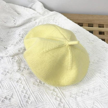 

Hazel Brand Newborn Baby Hat Girl Cute Hospital Hat Candy Colored Knitted Beret Head-wear Photo Props