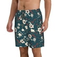 thumbnail image 2 of Naloa Vintage Floral Men's Beach Shorts, Surfing shorts, Swim trunks, Quick Dry Swim Trunks for Surfing Beach Fun - Large, 2 of 9